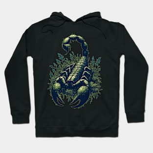 Scorpion overgrown with moss, plants and flowers Hoodie